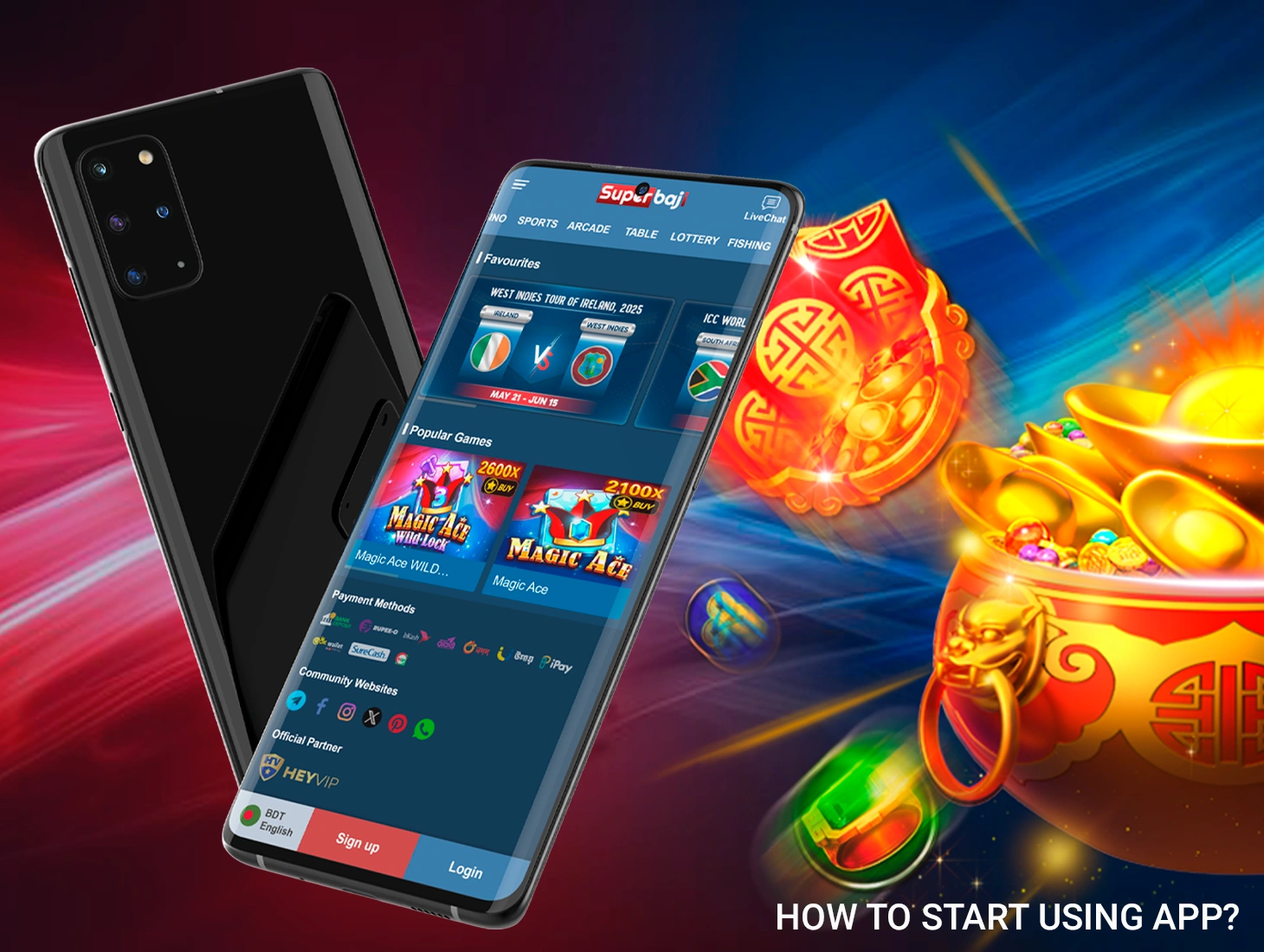 The SuperBaji app can be installed for all mobile devices without much hassle